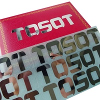 Lettre de logo en feuille mince assortie de couleur personnalisée électroformage 3d autocollants de décalcomanie de transfert de métal d'étiquette de nickel chromé pour boîte à bijoux