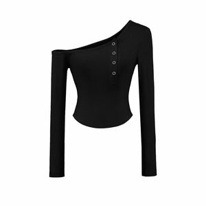 Blusas de Alta Calidad para Mujer, Casuales, de Manga Larga, Cuello Redondo, Corte Ajustado y Corto - Product Image 5