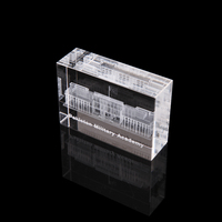 Blocs de verre transparents en cristal K9 de qualité supérieure avec gravure laser 3D personnalisée pour souvenirs et présentoirs de cadeaux, cube en cristal
