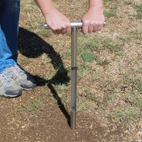 Sonde d'échantillonnage de sol robuste de 12 pouces en acier inoxydable avec poignée en T pour l'entretien des plantes et des pelouses, kits de test de sol