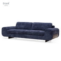 Canapé contemporain en tissu avec pieds en métal élégants Mobilier de maison moderne en bois et acier inoxydable pour usage scolaire