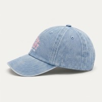 Casquette de baseball non structurée à profil bas en denim délavé vintage de haute qualité, avec logo brodé personnalisé, pour femme, 6 panneaux, style Dad Hat, vente en gros