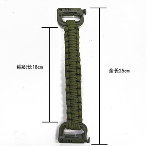 สายคล้องขวดน้ำพาราคอร์ดสำหรับใช้งานกลางแจ้ง เชือกถักแบบมีหูจับ หัวเข็มขัดคู่ ปลดเร็ว ทนทาน กันน้ำ ทนต่อการสึกหรอ ตัดได้ - Product Image 4