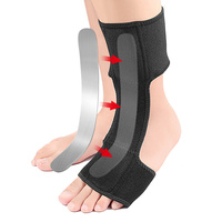 Orthèse AFO pour pied tombant avec attelle en aluminium amovible, protège-cheville pour la fasciite plantaire, attelle de soutien post-AVC