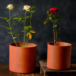 Handcrafted Patina Passion Terracotta Planters <b>Set</b> of 2 for Indoor Outdoor Balcony Terrace Garden Home Décor Rustic <b>Clays</b> - Product Image 1