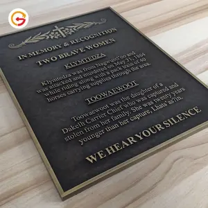 JAGUARSIGN Manufacturer Custom Personalized Copper Plaque Gold Laiton Grave Plaques
