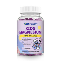 Gummies de magnésium glycinate pour enfants, marque privée OEM ODM, complément végétalien 400mg, fabriqué en Chine