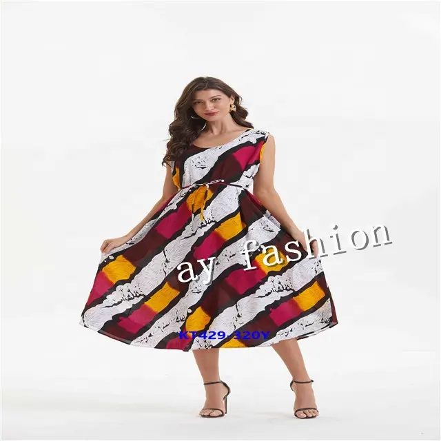 Kitenge أفريقي للتسوق عبر الإنترنت الصين ملابس قفطان رداء فستان