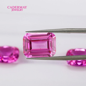 Cadermay Pink Zircon Emerald Cut Loose Stone For Jewelry Making - Product Image 1