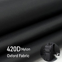 Tissu Oxford 100% nylon 420D tissé, enduit de PU, imperméable, léger, uni, pour sacs de plein air, bagages et vêtements