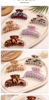 Nueva llegada: Pinza de pelo de acrílico con diseño floral de concha de tortuga, estilo mariposa, para mujer, suave, para uso diario.