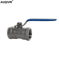 Vanne à boisseau sphérique monobloc en acier inoxydable SS304 SS316, filetage femelle DN10-DN250, 200 psi, siège en PTFE, vanne de régulation manuelle pour eau et gaz