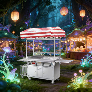 Carrito de Comida de Acero Inoxidable con Calefactor Incorporado, 4 Ruedas, Convertible, Resistente a la Oxidación, Parrilla para Aperitivos, Uso en Exteriores, 2 Años de Garantía - Product Image 4