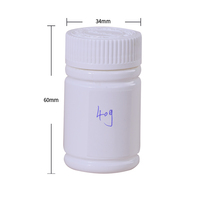 Botella de Plástico HDPE Blanca de 40G para Píldoras, Envase para Medicamentos Orales Sólidos con Tapa de Rosca Normal