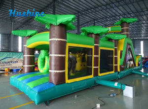 Pista de obstáculos inflable gigante, diseño novedoso, impermeable, resistente a arañazos, jungla, 39 pies - Product Image 4
