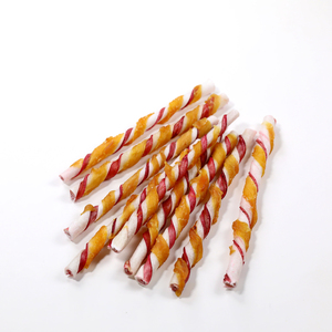 Pal's Delight 5 "Rawhide à mâcher pour chiens à haute teneur en protéines viande de poulet friandises dents propres collations Twist Wrapped Rawhide Twists - Product Image 5
