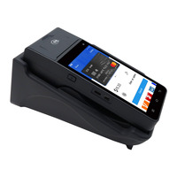 Terminal de paiement Android portable avec lecteur d'empreintes digitales, lecteur NFC et imprimante thermique pour la collecte sur le terrain