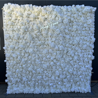 Décoration murale en macramé tissé à la main MoKtong avec arrangement de fleurs artificielles en soie blanche pour l'intérieur de la maison bohème