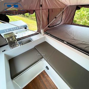 ONLYWE Prix Abordable <span class=keywords><strong>Remorque</strong></span> de Camping Légère Petite <span class=keywords><strong>Caravane</strong></span> avec Auvent et Tente <span class=keywords><strong>Pliante</strong></span> - Product Image 4