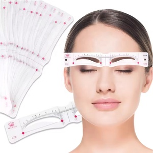 Accessoires de Microblading, vente en gros, haute qualité, 12 pièces, différentes formes, règle de <span class=keywords><strong>sourcil</strong></span>, modèle, pochoirs de tatouage de <span class=keywords><strong>sourcil</strong></span> en <span class=keywords><strong>plastique</strong></span> - Product Image 1