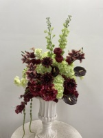 Boule de fleurs artificielles en soie personnalisée, style moderne rustique, centre de table floral pour décoration de mariage en extérieur ou en intérieur