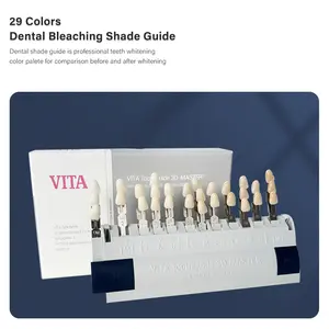 29 couleurs guide dentaire 3D Master Dental Bleach Shade Guide Blanchiment des dents Comparaison Dentisterie Clinique Plaque Colorimétrique