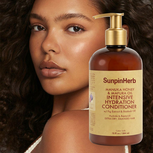 Après-shampoing hydratant intense pour cheveux secs et abîmés avec du miel de Manuka et du beurre de karité, pour des cheveux lisses et renforcés - Product Image 1