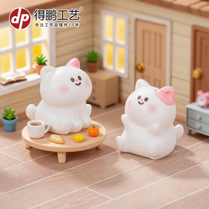 Figurines en résine de chatons Dp, lot de 4, décoration de bureau, ornement de salon - Product Image 3