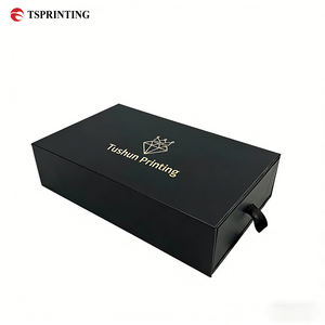 Boîte à bijoux en papier cadeau, tiroir coulissant rigide, lunettes, vente de luxe, mini boîte à bagues pour homme, collier, diamant, <span class=keywords><strong>emballage</strong></span>, logo - Product Image 2