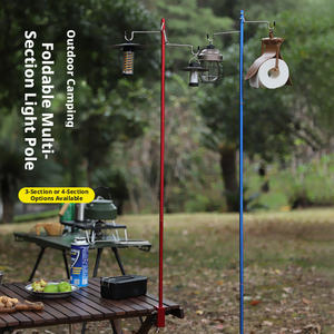 Support de lampe pliable pour le camping en plein air, support de lampe portable en aluminium ultra-léger, support de suspension pour l'éclairage en camping - Product Image 4