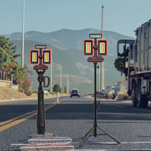 60W Rechargeable COB LED Travail Lumière Dimmable 6000lm 6500K Blanc Froid IP54 Trépied en Aluminium pour AC Atelier Route Construction Utilisation - Product Image 1