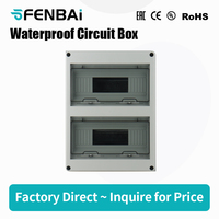 Boîtier de distribution électrique extérieur étanche IP65 HT-5 voies pour disjoncteurs, en plastique ABS, pour montage sur panneau PV, modèle HT-8