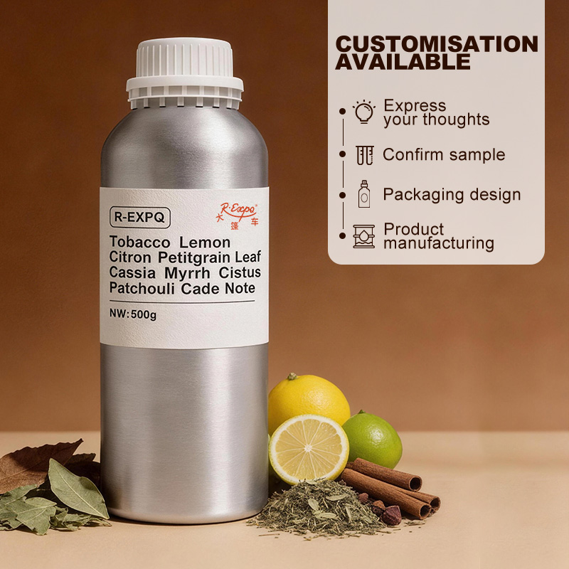 Tobacco/ Lemon /Citron/ Petitgrain Leaf/ Cassia/ Myrrh /Cistus /Patchouli/ Cade Note Fragrance Oil Perfume Original EssentialOil