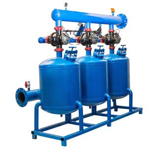 Riego por goteo agrícola metal doble tanque dos malla <span class=keywords><strong>grava</strong></span> filtro de agua - Product Image 4