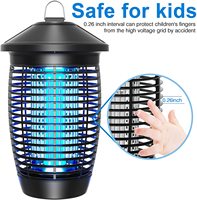 Con sensor de luz Dusk to Dawn Bug Zapper Outdoor, Mosquito Zapper, impermeable eléctrico Insect/Fly Trap Zapper