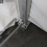 Tente de réception de luxe avec structure en aluminium et couverture transparente en PVC pour mariage
