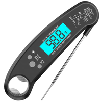 Termometer pemanggang BBQ, Digital dapur BBQ termometer makanan kelas baja tahan karat pemeriksaan asap makanan daging
