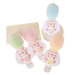 Peigne à cheveux coussiné 13 cm, mini, portable, avec coussin d'air massant, pour usage général, en plastique, design dessin animé - Product Image 5
