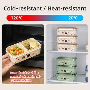 Portable étudiant officier en forme de maison Rectangle <span class=keywords><strong>Bento</strong></span> repas boîte boîte à lunch avec cuillère Portable boîte à lunch - Product Image 6