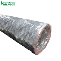 Conduit flexible R6 R8 pour HVAC, en aluminium, isolé en fibre de verre, conduit d'air flexible