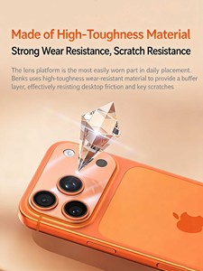 ฟิล์มกันรอยเลนส์กล้อง Benks All-in-One สำหรับ iPhone 17 Pro Series ป้องกันรอยนิ้วมือแบบด้าน ครอบคลุมเต็มพื้นที่ ผลิตจากวัสดุ PET - Product Image 4