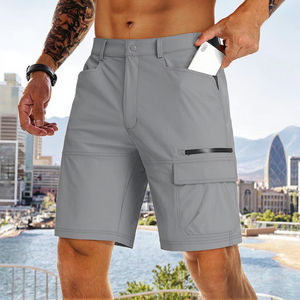 กางเกงขาสั้นคาร์โก้ผู้ชายสไตล์ยุโรปสำหรับฤดูร้อน ผ้าแคนวาสทอลายดิจิตอล เอวยางยืดปานกลาง ทรงหลวม หลายกระเป๋า ส่งตรงจากโรงงาน - Product Image 2
