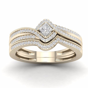 Luxus Hochzeit Verlobung Liebhaber <span class=keywords><strong>Ring</strong></span> Set Bling Iced Out geometrische kubische Zirkon Kristall <span class=keywords><strong>Ring</strong></span> für Paar Frauen Männer - Product Image 3
