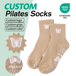 DESIGN GRATUITO - Calzini Yoga Personalizzati Antiscivolo per Pilates, Danza e Sport - Calzini Fitness con Grip - Product Image 5