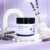Beurre Corporel au Magnésium Marque Privée Han Linger Parfum Lavande - Crème Hydratante Profonde Apaisante pour les Muscles Lotion Éclaircissante aux Herbes