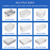 240x120x75 MM Oem Usine Personnalisation ABS Avec Frange Couvercle Transparent En Plastique Boîte Étanche Boîtier Boîtiers Électroniques