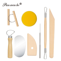 Kit de 8 Herramientas para Arcilla, Práctico Juego de Herramientas para Esculpir Arcilla Polimérica, Herramientas para Arcilla de Secado al Aire, para Manualidades, Punteado, Dibujo, Modelado y Moldeado