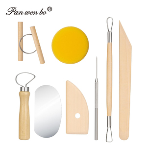 Kit <span class=keywords><strong>de</strong></span> 8 Herramientas para Arcilla, Práctico Juego <span class=keywords><strong>de</strong></span> Herramientas para Esculpir Arcilla Polimérica, Herramientas para Arcilla <span class=keywords><strong>de</strong></span> Secado al Aire, para Manualidades, Punteado, Dibujo, Modelado y Moldeado - Product Image 1