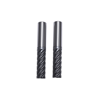 Fraise à dégrossir à 5 dents en carbure de titane à alimentation élevée, à pas grossier dentelé, 55HRC, pour usinage de cuir brut, CNC ODM/OEM