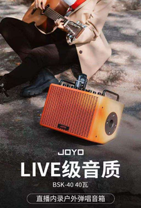 רמקול גיטרה אקוסטית Joyo BSK40 לשידור חי בחוץ, עם מכונת תופים מובנית וכרטיס שמע לאביזר כלי נגינה מרובע - Product Image 5